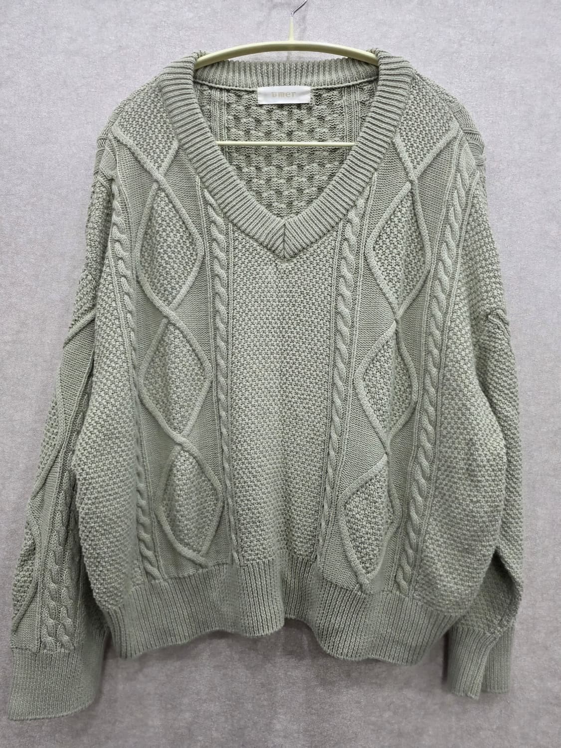 유메르 umer 루즈핏 케이블 니트 상품이미지1