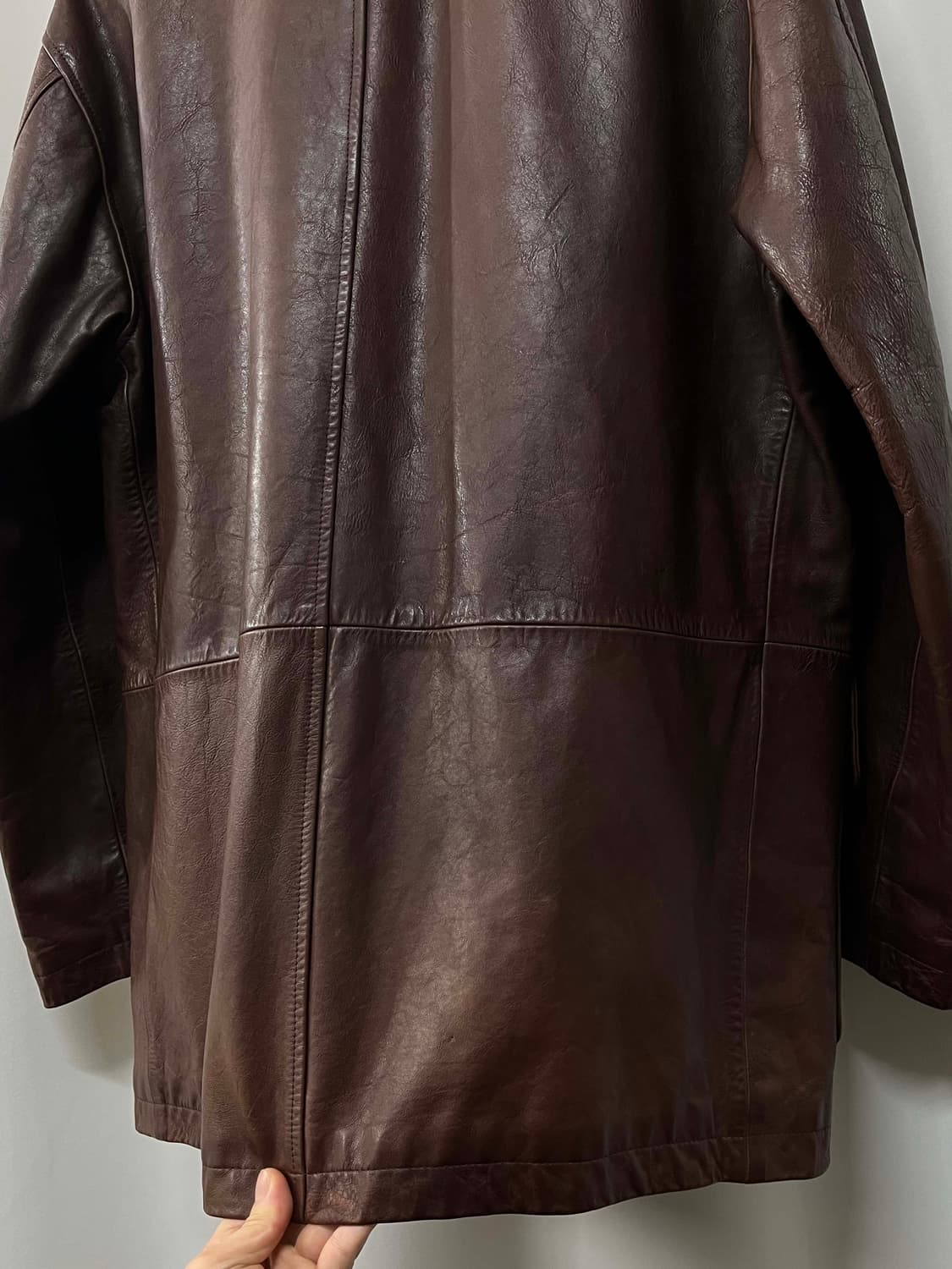 폴로 랄프로렌 카우하이드 우드브라운 카코트 레더 자켓 상품이미지9