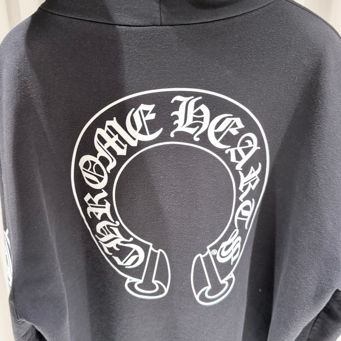 (A+/XL) / 크롬하츠 플로랄 홀스슈 말굽 후드티 블랙 상품이미지7