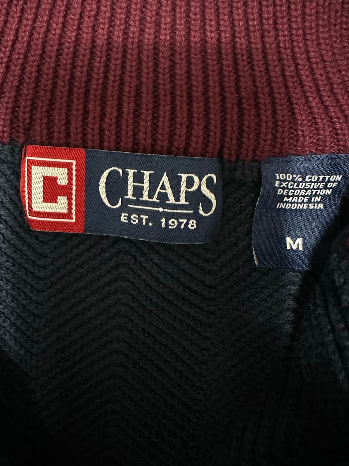 챕스 랄프로렌 네이비 반집업 니트 상품이미지5