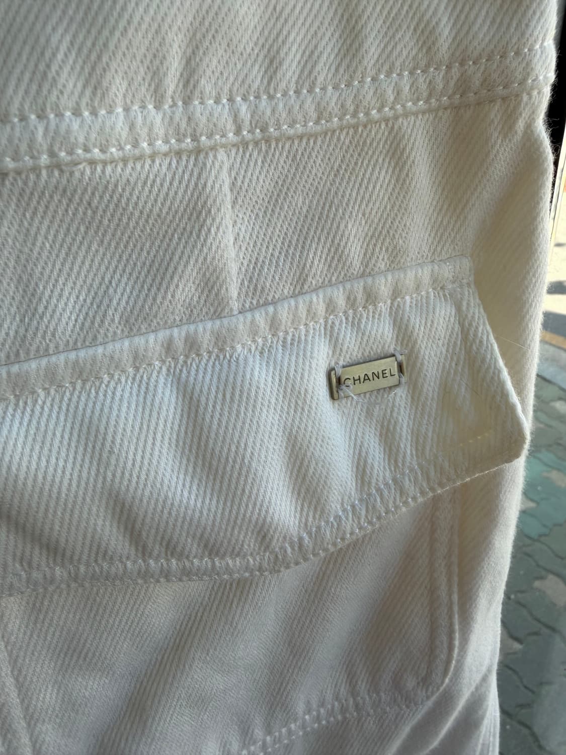 34/ 샤넬 00AW 화이트 코튼 스커트 상품이미지9