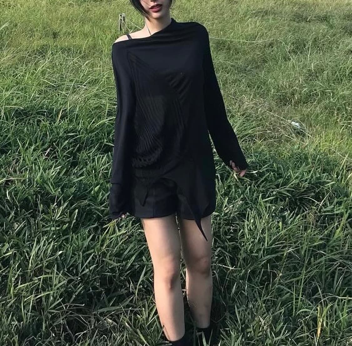 laumiere 러우미에 Back cowl draped top 상품이미지1