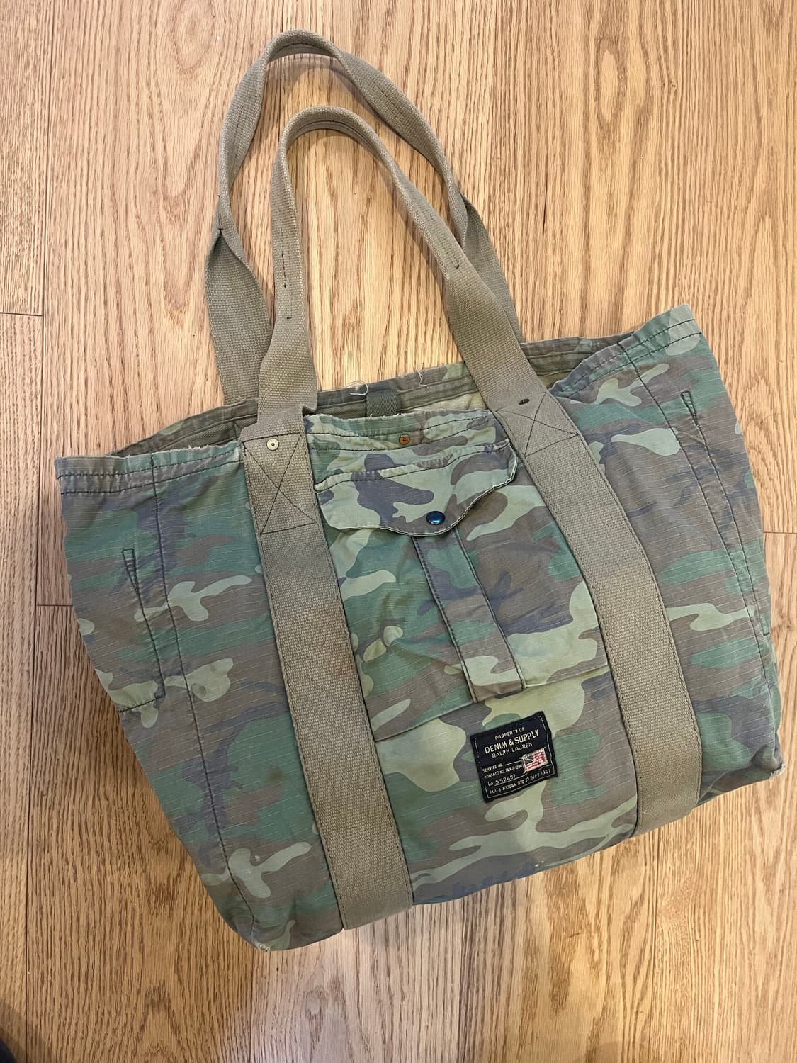 빈티지 랄프로렌 폴로 데님&서플라이 우드랜드 쇼퍼백 상품이미지1