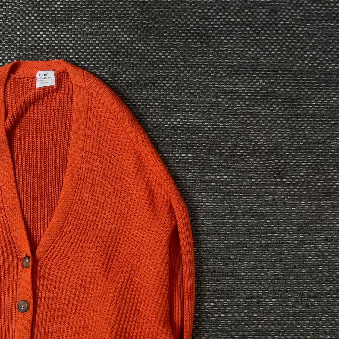 COEN 오렌지 긴팔 니트 가디건 F 상품이미지3