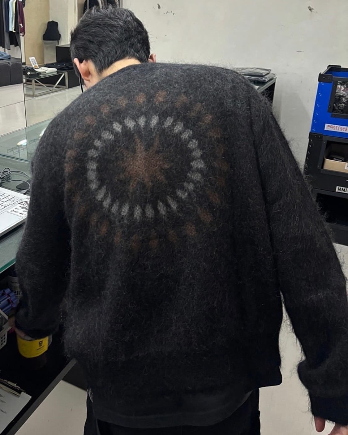 [2]해칭룸 하나비 모헤어 가디건 블랙 상품이미지7