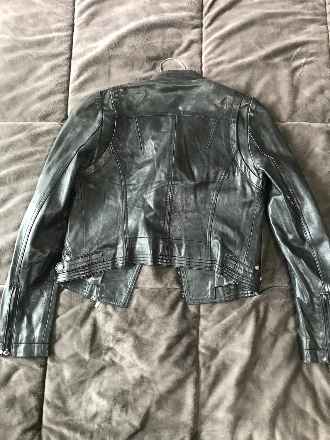 블랙 램스킨 라이더 자켓 상품이미지2