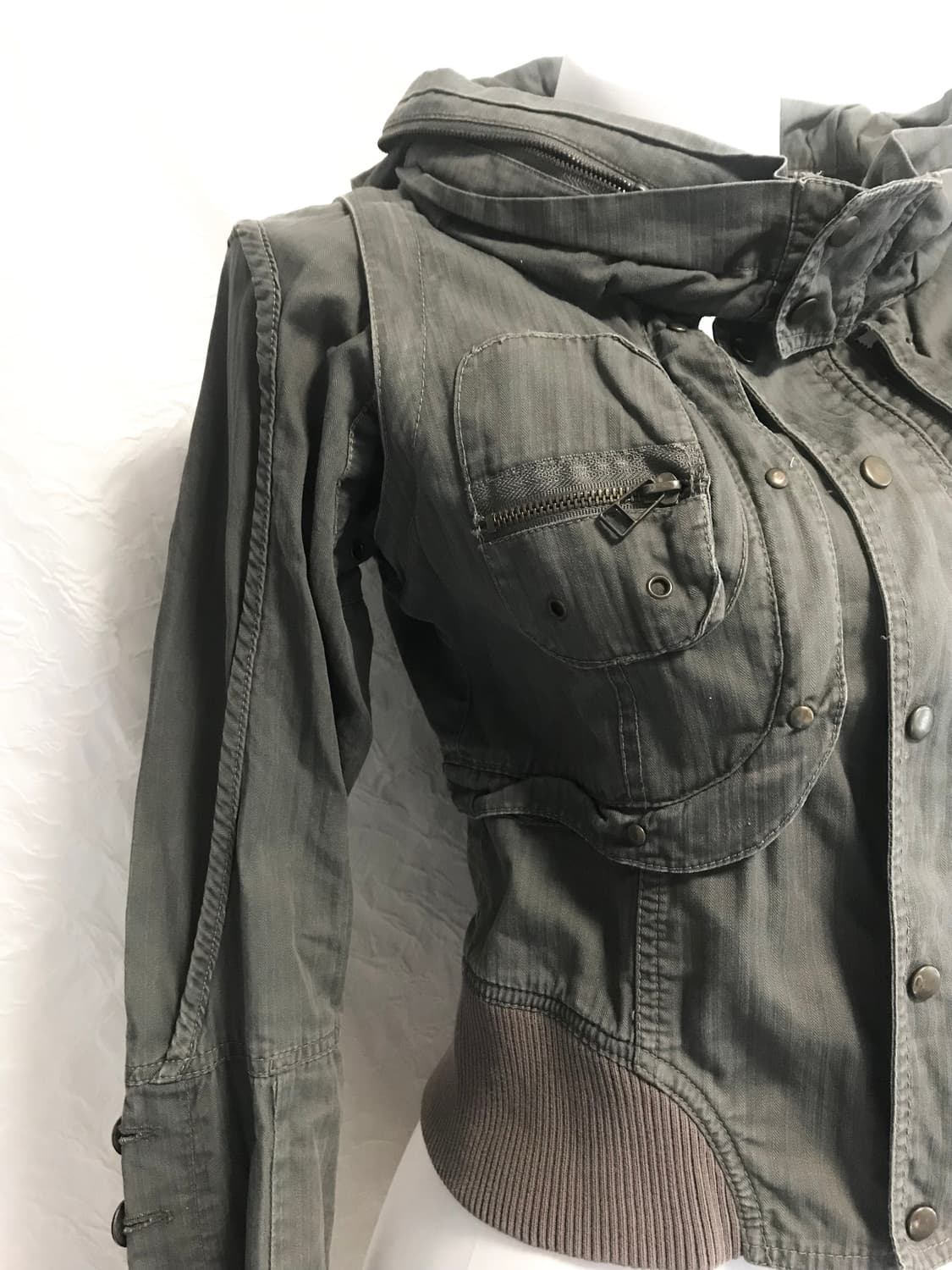 택포•빈티지 핀터깔 00s y2k 3-way 아카이브 하이넥 자켓 상품이미지9