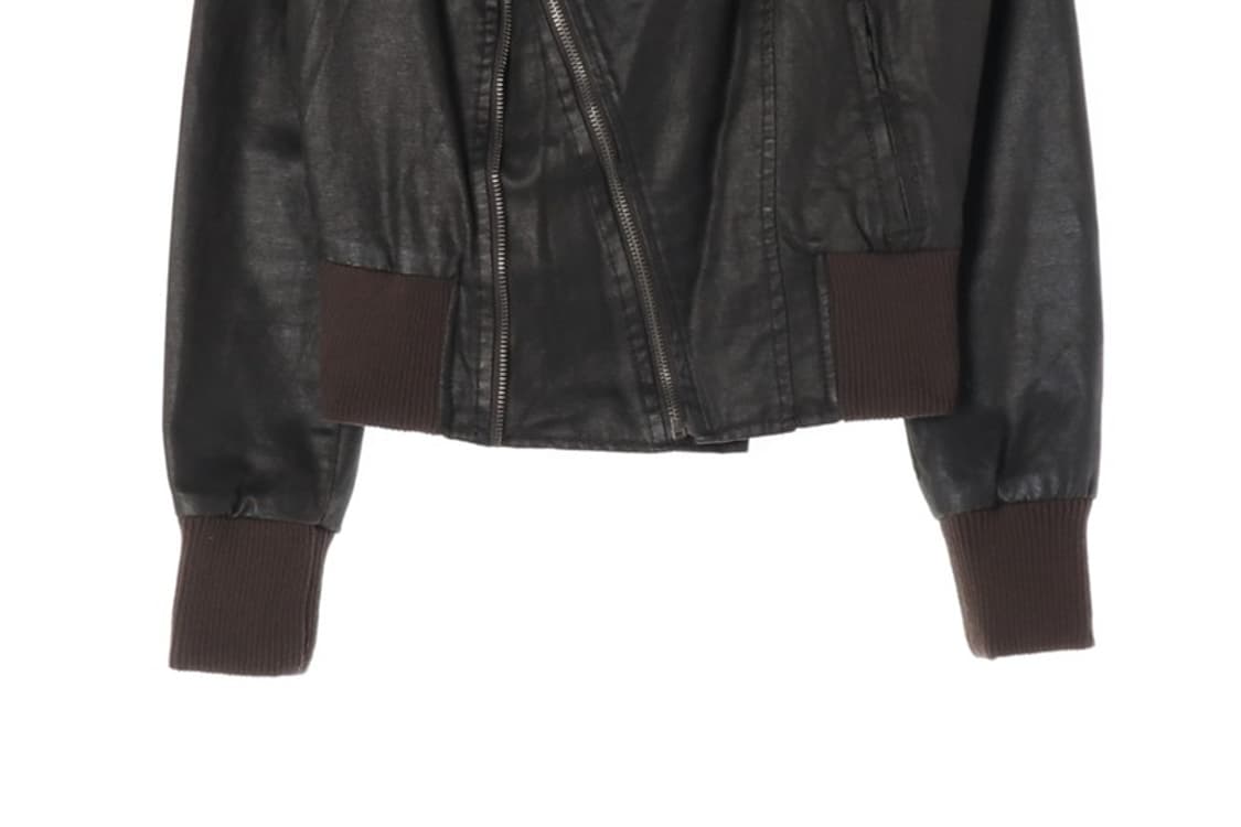 SAMMISHOP 락시크 사선 지퍼 블랙 블루종 상품이미지4