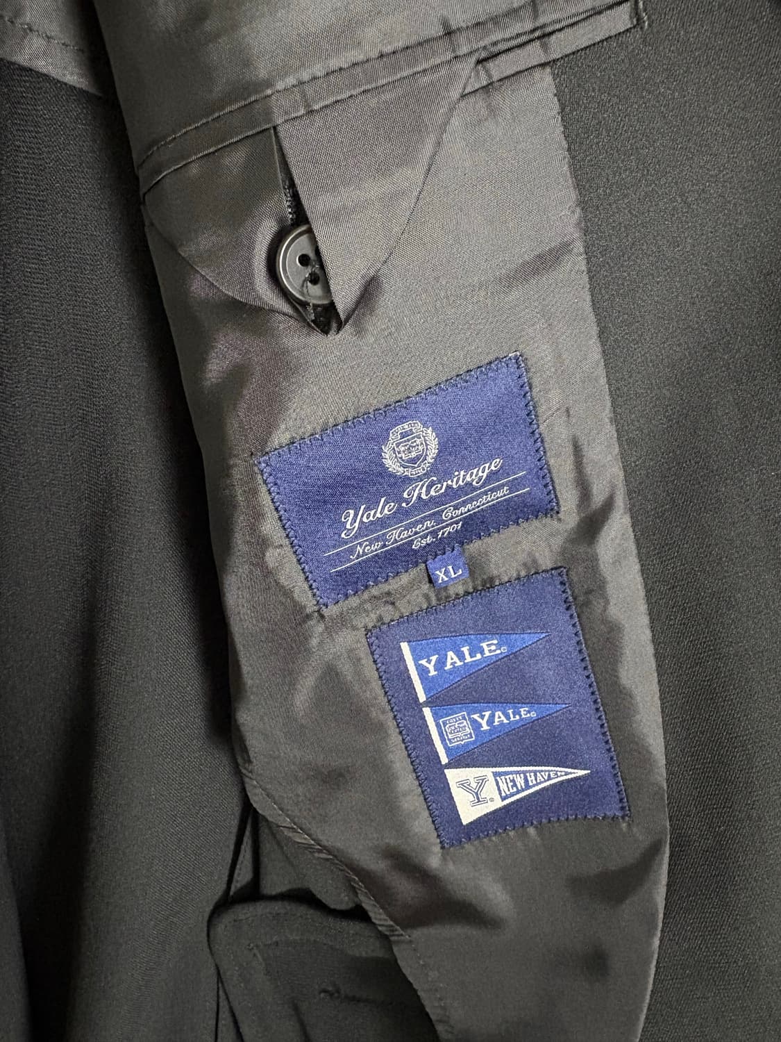 예일 아이비 수트 와이드핏 블랙 XL 상품이미지4