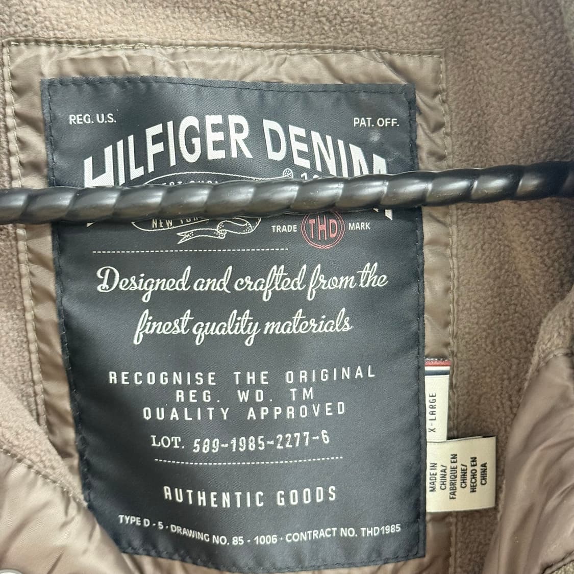 타미힐피거 데님 스몰로고 퀄팅 베스트 오리지널 XL 상품이미지2