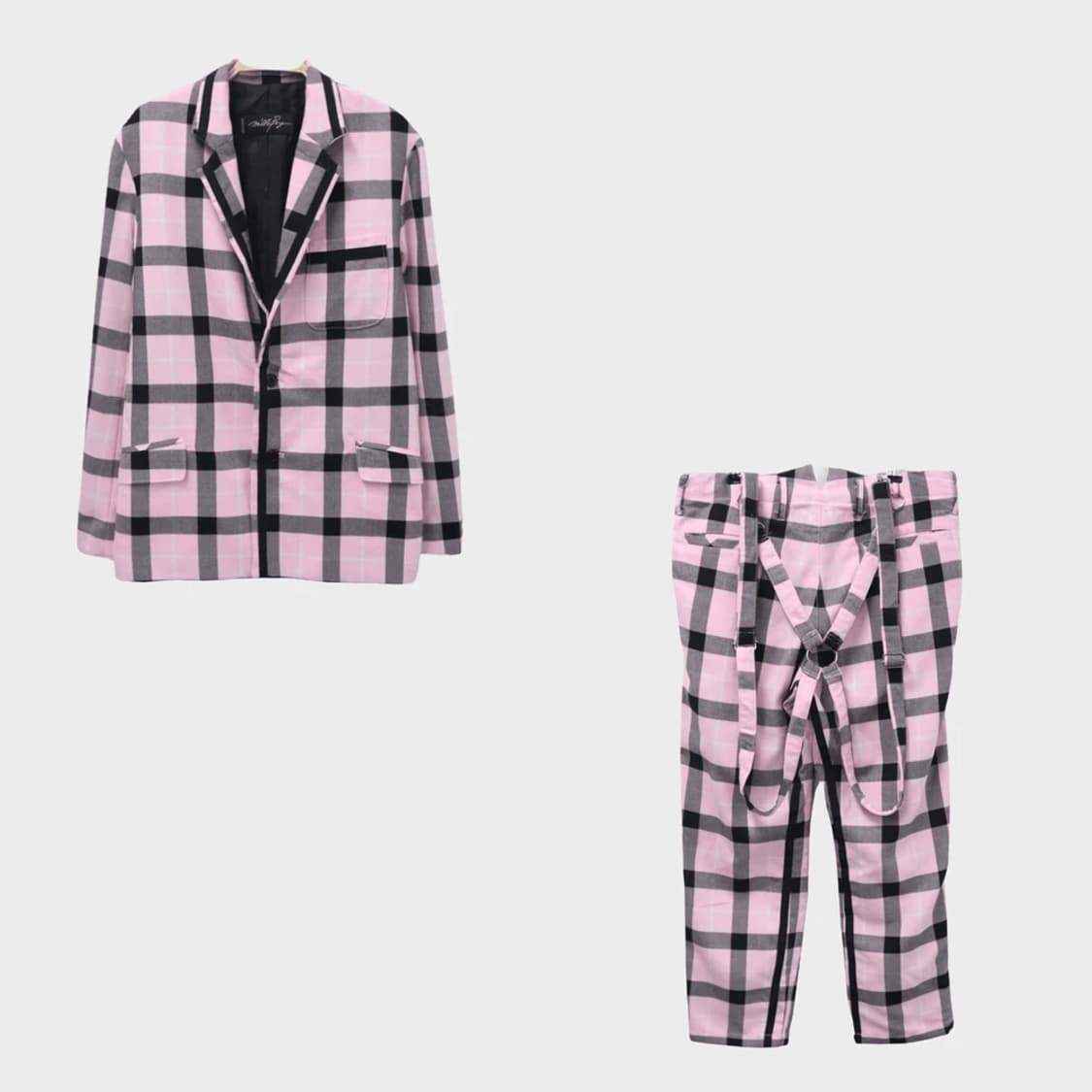 밀크보이 딸기우유 체크 셋업 61445 상품이미지1