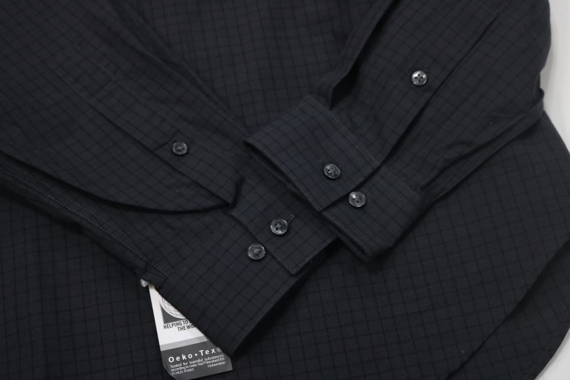 Calvin Klein 캘빈클라인 블랙 마이크로 체크 슬림핏 셔츠 상품이미지6