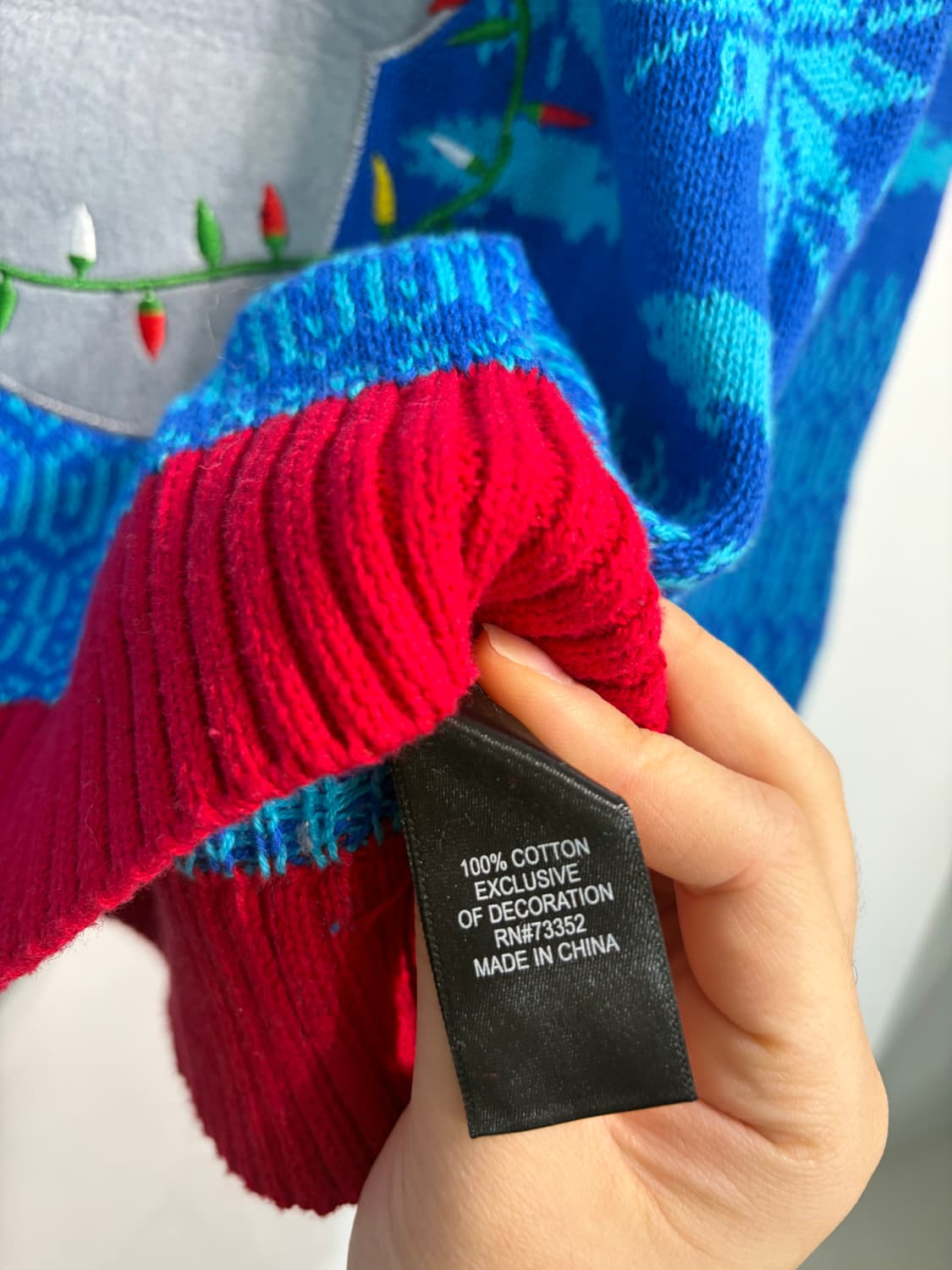 U.S.A. 크리스마스 매너티 어글리니트 코튼100%  상품이미지6