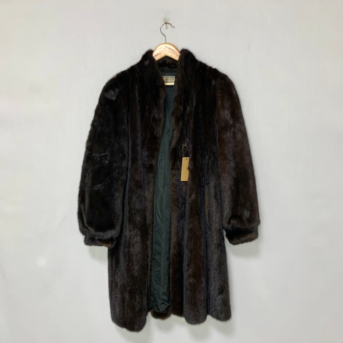 사가 로얄 밍크 롱코트 빈티지 리얼퍼자켓 다크 브라운 남녀공용 상품이미지5