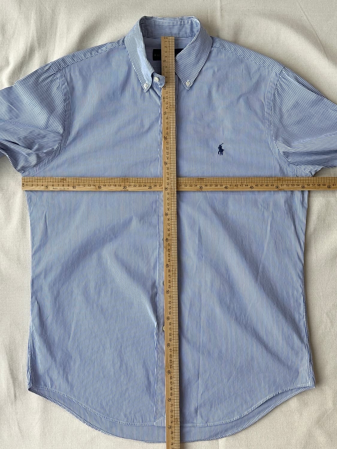 폴로 랄프로렌 블루 스트라이프 포플린 셔츠 클래식핏 M 상품이미지10