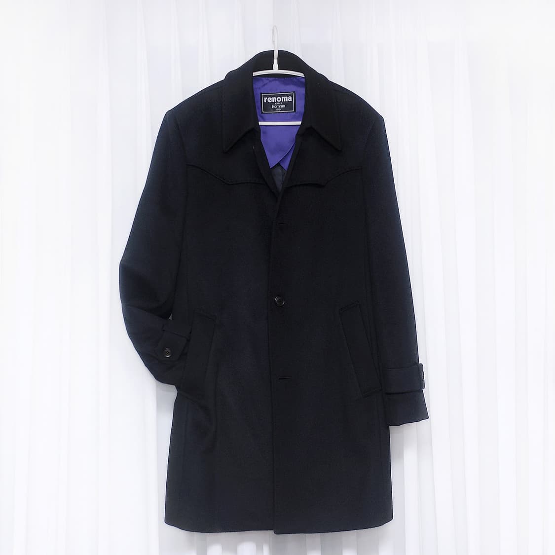 레노마 파리 옴므 퓨어 캐시미어 싱글 발마칸 트렌치 코트 (100+) 상품이미지1