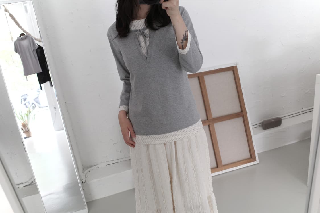 dot layered sleeve 상품이미지8