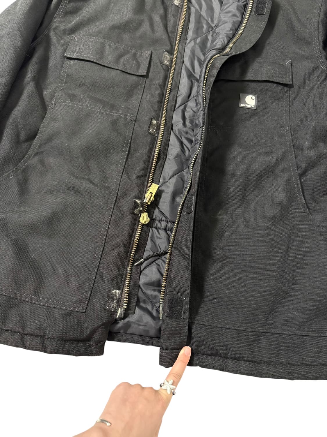 칼하트 C55 블랙 퀄팅 워크자켓 상품이미지2