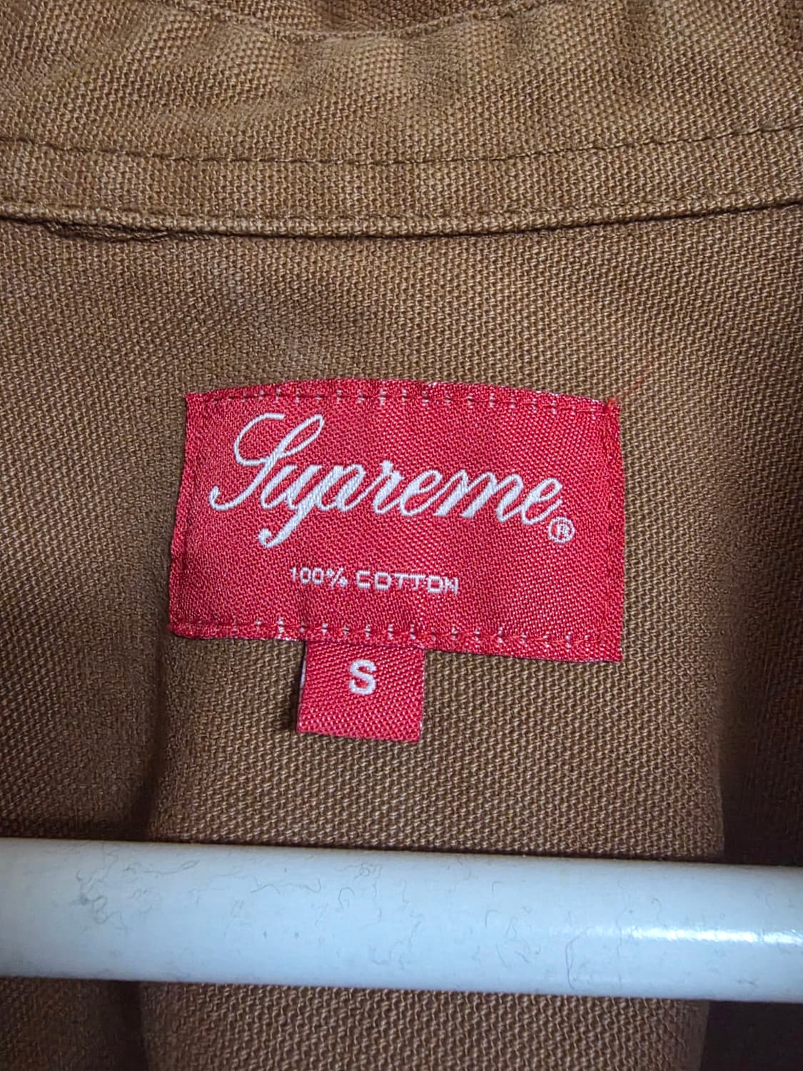 [S] 슈프림 20FW 로고 테이핑 워크 셔츠 브라운 상품이미지7