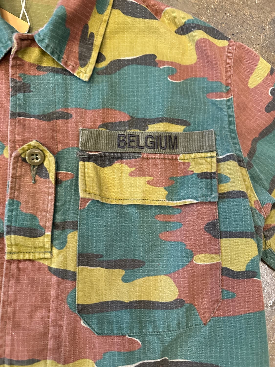 90s Belgian ARMY 직소패턴 컴벳셔츠 L 상품이미지3