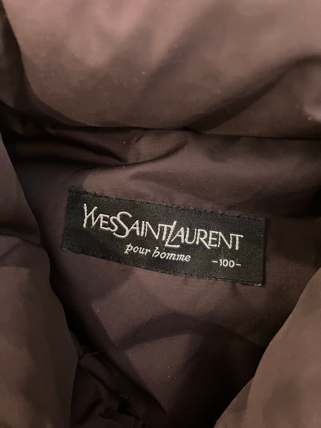 입생로랑 빈티지 구스다운 숏패딩 점퍼 딥브라운 상품이미지5