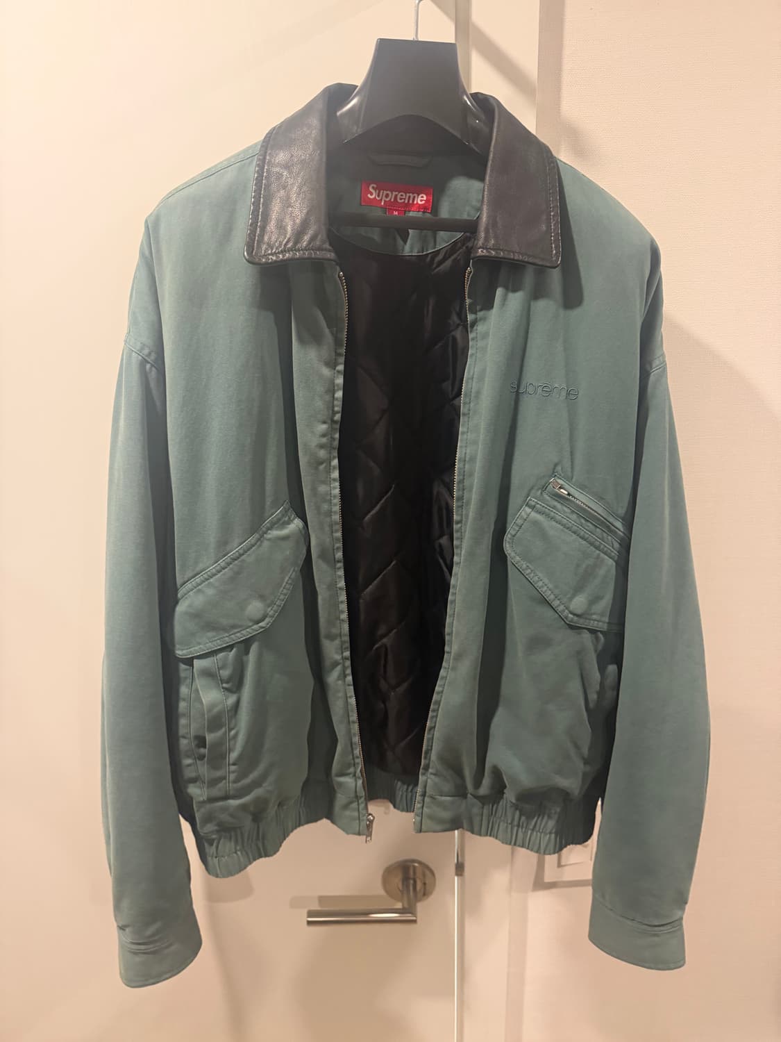 슈프림 레더칼라 유틸리티 자켓 그린M 상품이미지1