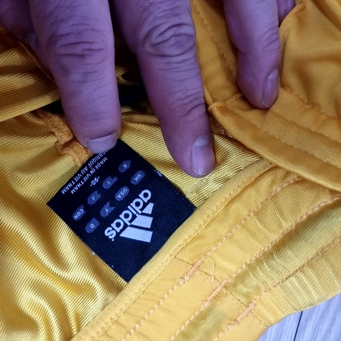 아디다스 이소룡 노란색 삼선 트레이닝 바지(실측) 상품이미지5