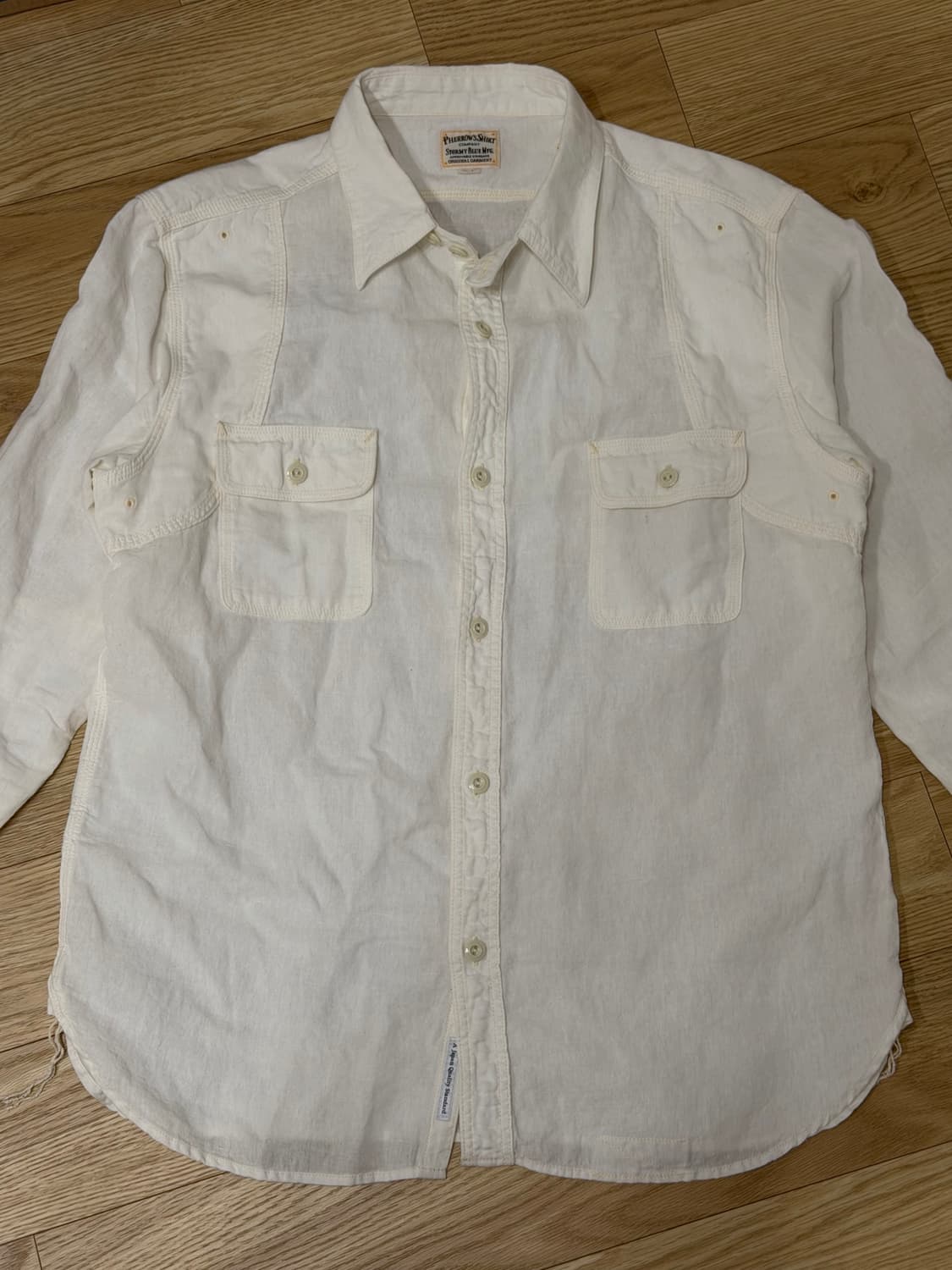 [XL] 페로우즈 샴브레이 셔츠 화이트 상품이미지2