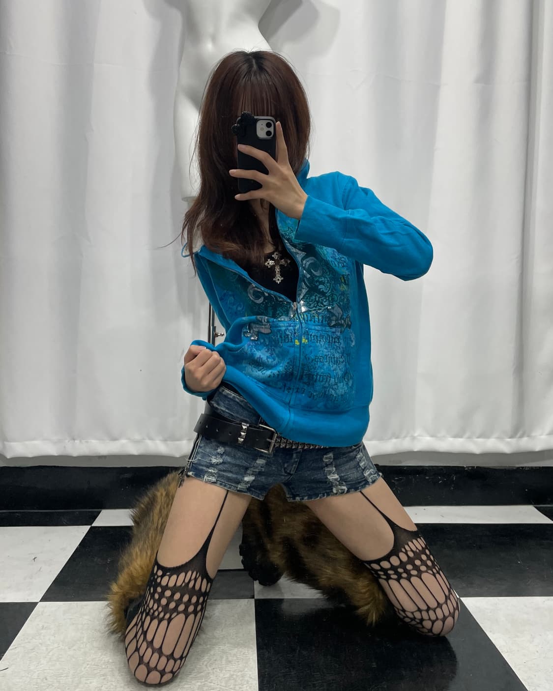 🎸블루 프린팅 후디🎸 상품이미지4