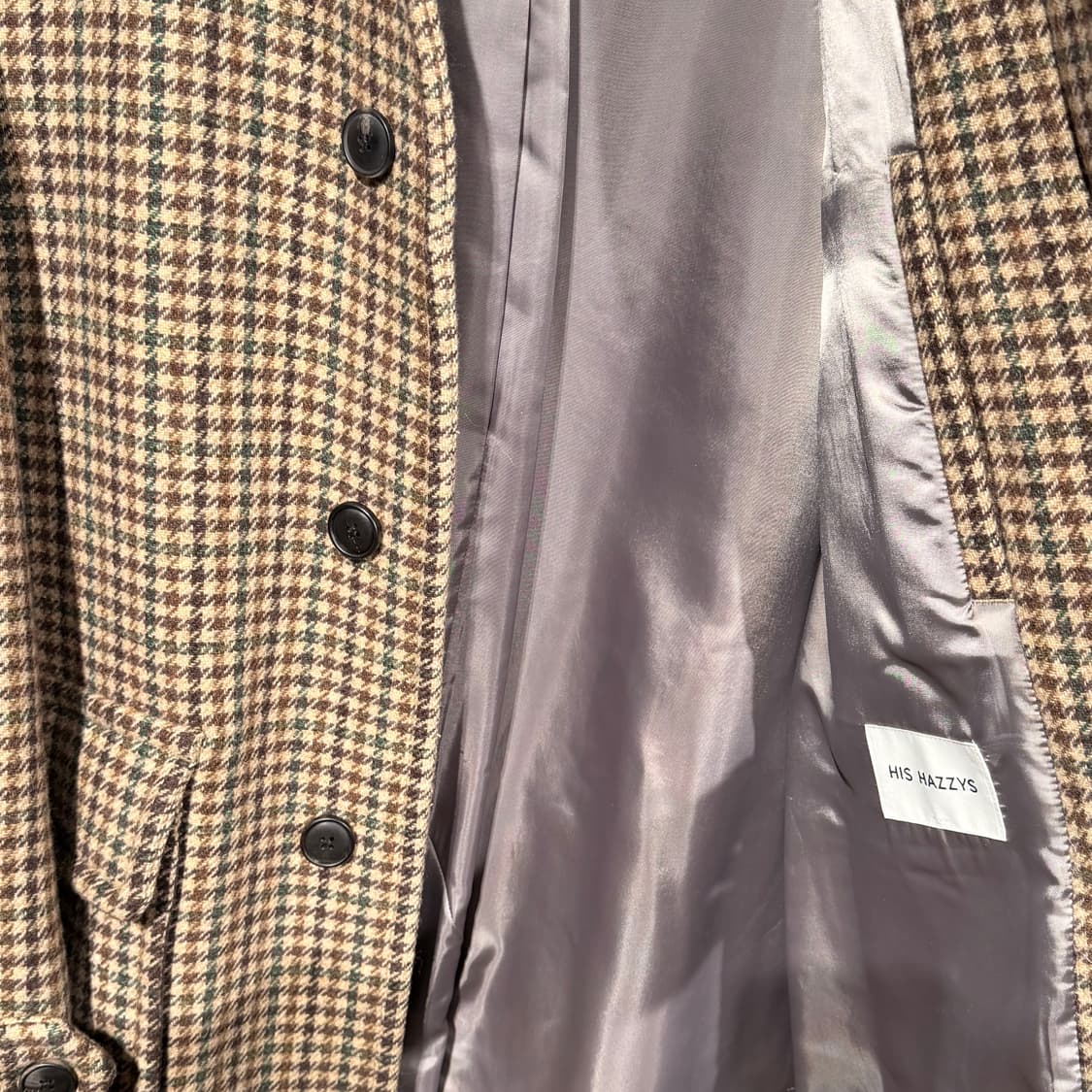 HIS HAZZYS 히스 헤지스 하운드투스 울 발마칸 코트 L 상품이미지3