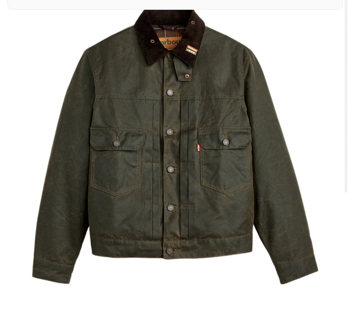 리바이스x바버 올리브 왁스드 타입2 자켁 상품이미지1