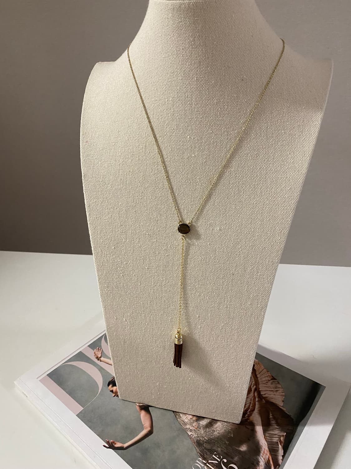 골드 y드롭 태슬 목걸이 상품이미지1