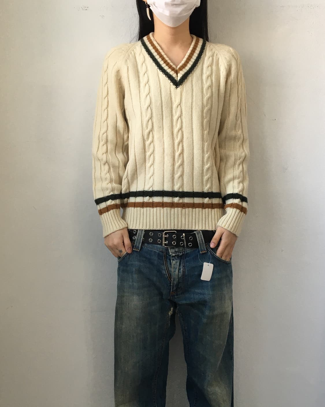 Cable pattern knit 상품이미지4