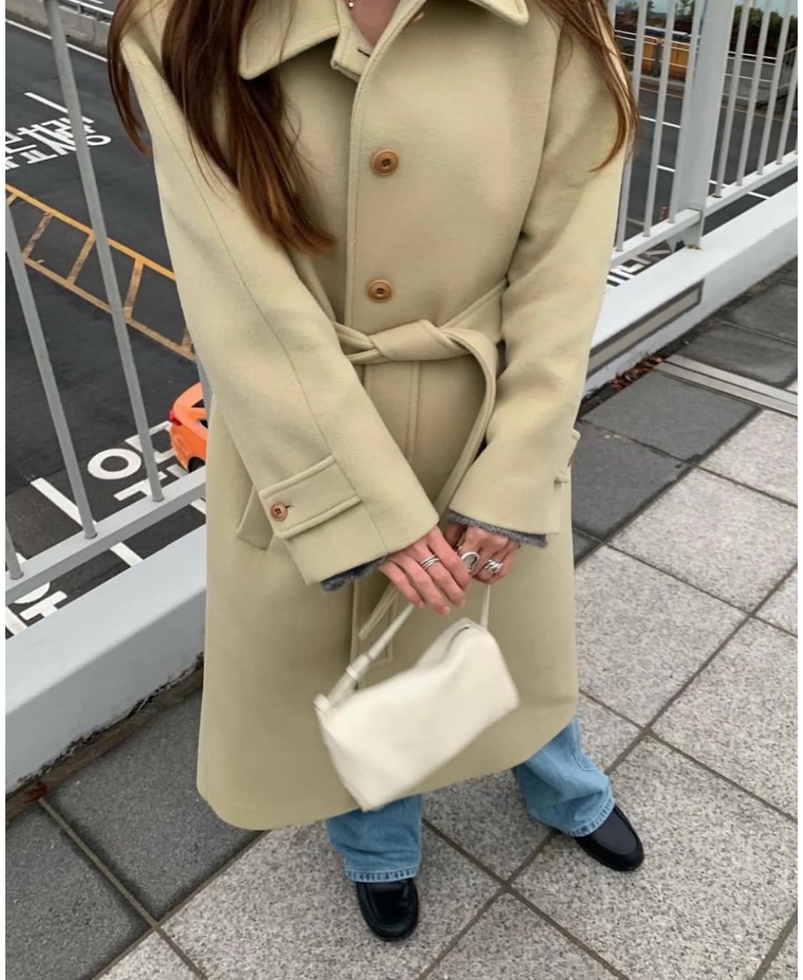 킨더살몬 캐시미어 싱글 오버핏 코트 상품이미지6