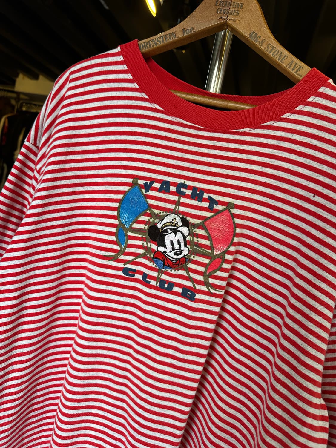 90s 디즈니 미키마우스 스트라이프 티셔츠 made in usa 상품이미지3