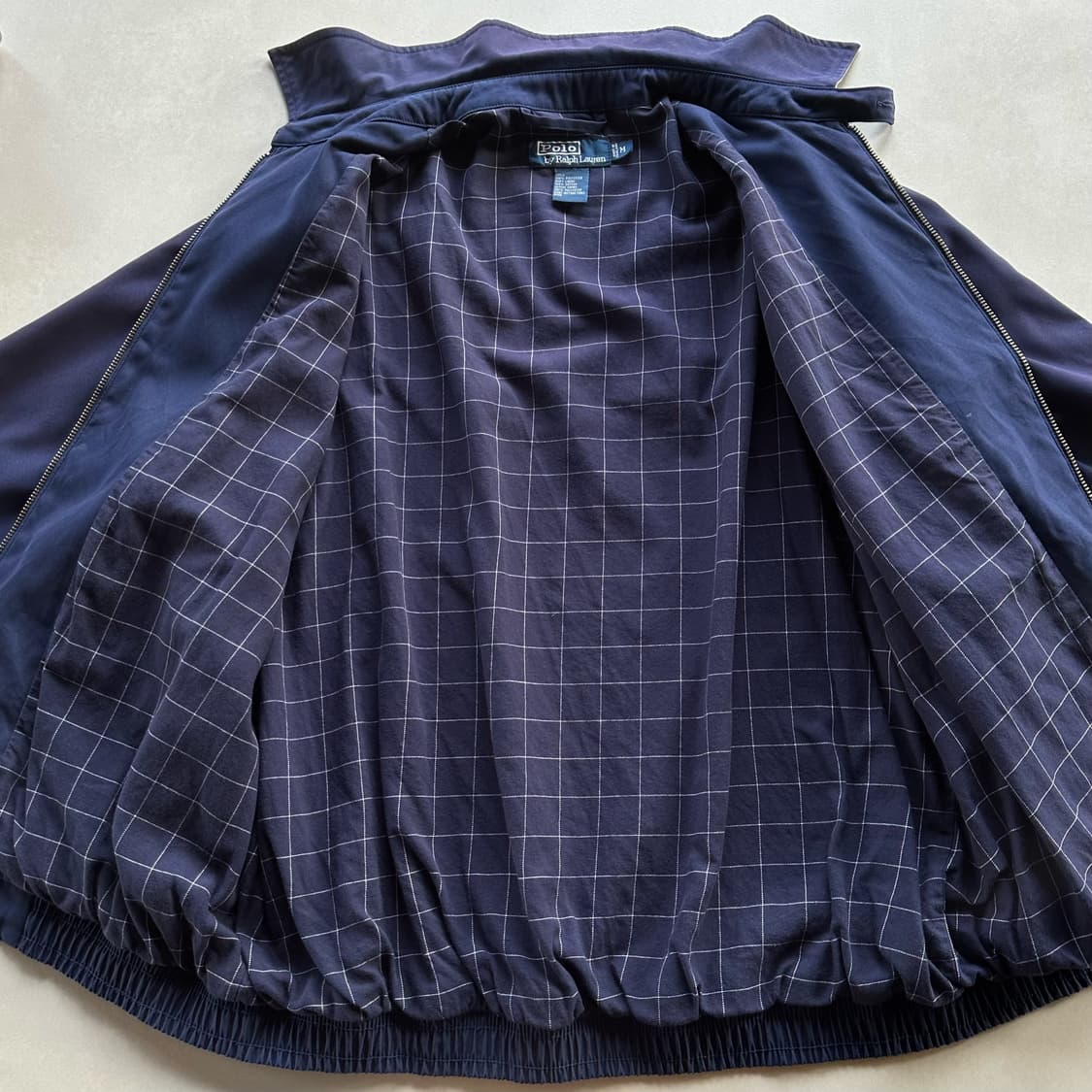 [M-L]폴로 랄프로렌 체크 라이닝 바이스윙 블루종 자켓 상품이미지8