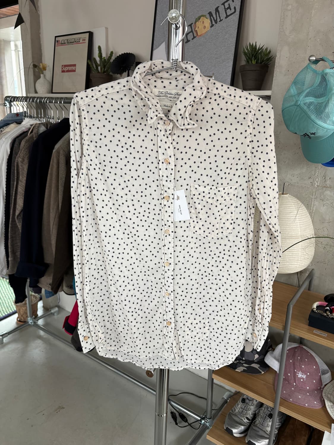 Remi relief 레미 릴리프 도트 린넨 셔츠 상품이미지1