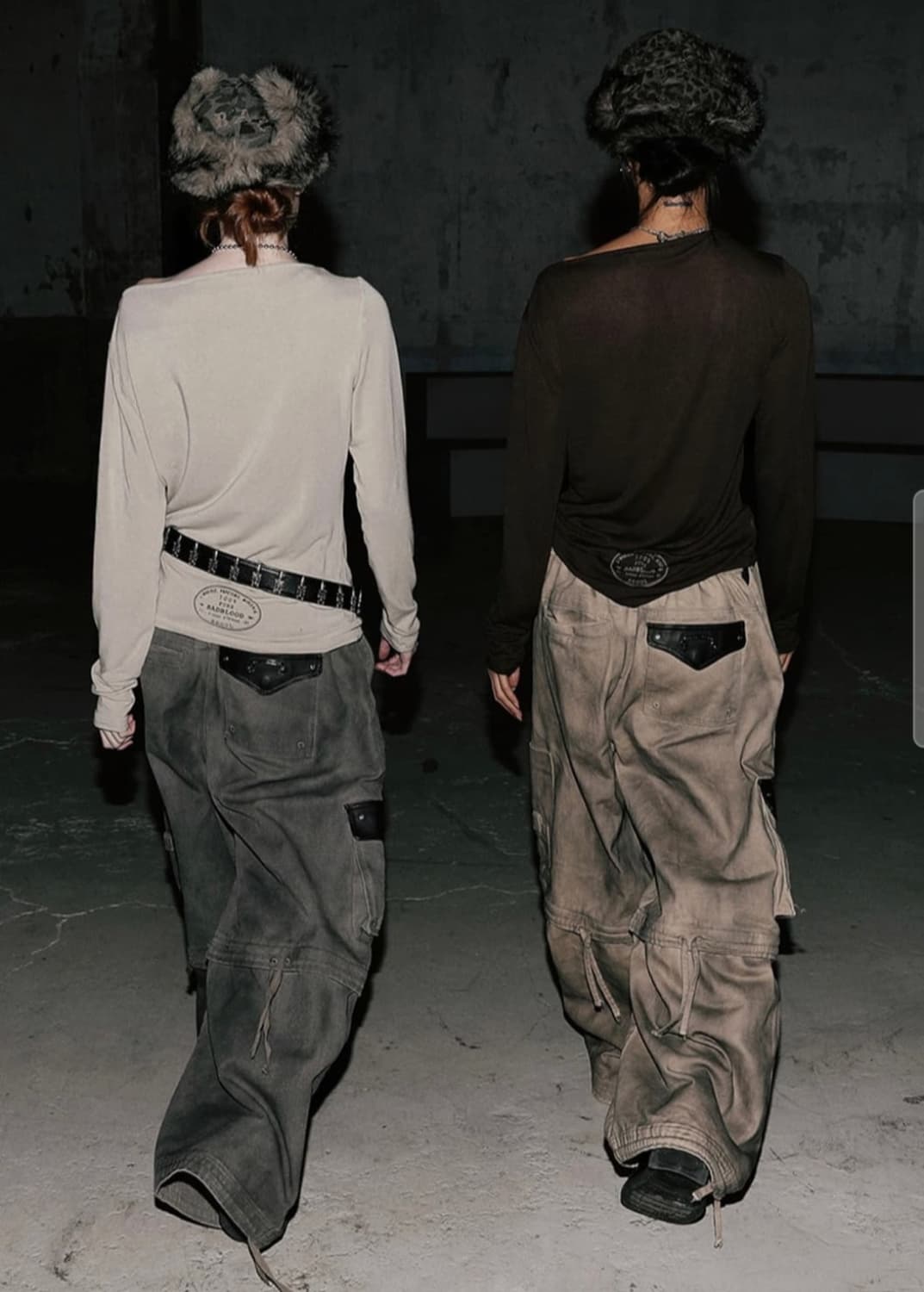 배드블러드 보트넥 루즈핏 롱슬리브 티셔츠 샌드브라운S 상품이미지4