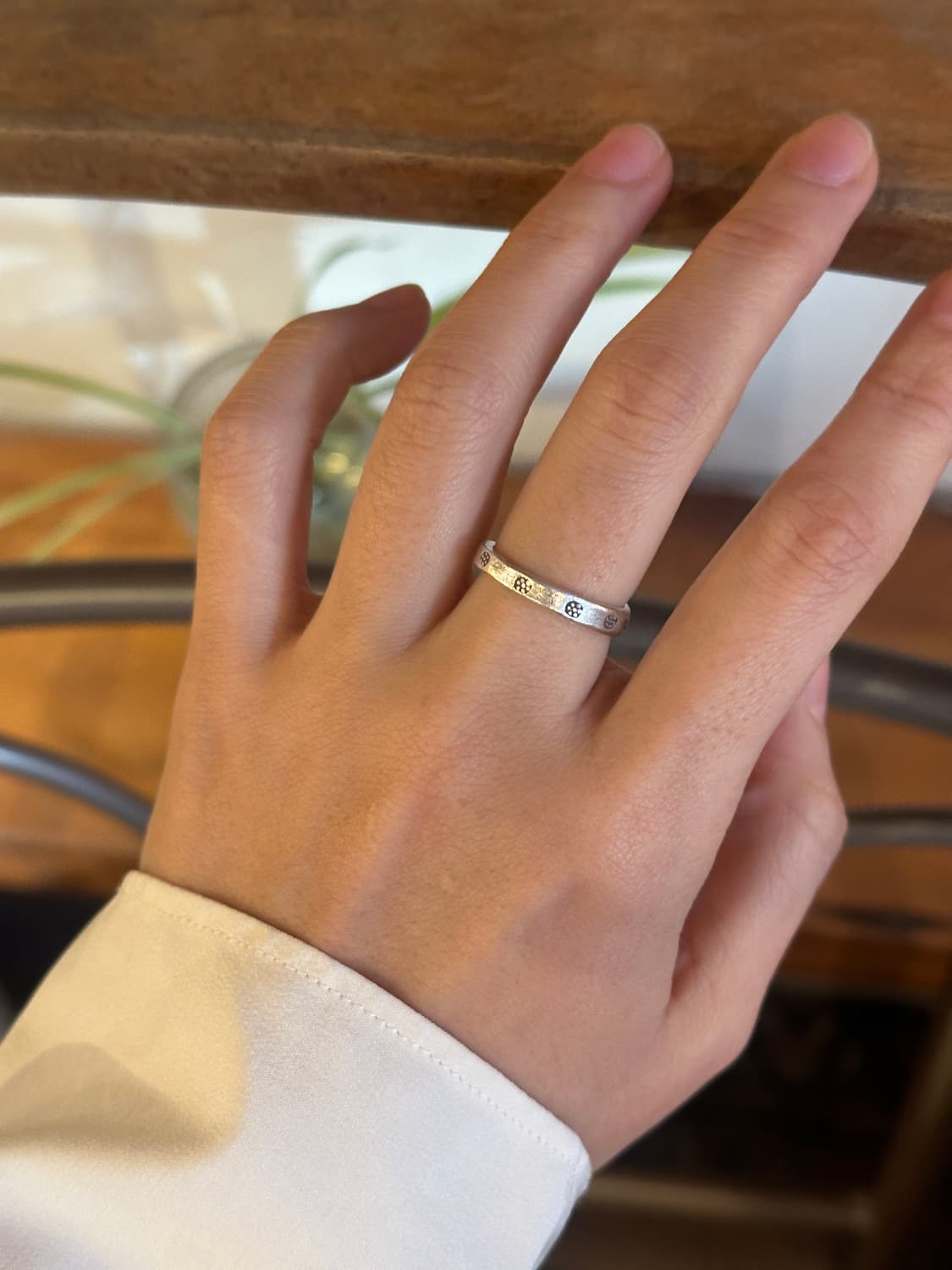 (Only 1)Dual Motif Karen Silver Ring 상품이미지3