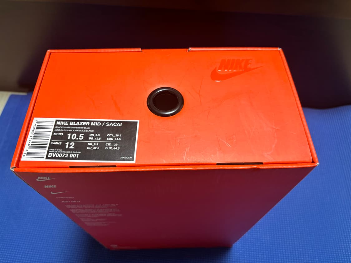 (새상품) 나이키 사카이 블레이저 미드 화이트블랙 285 상품이미지2