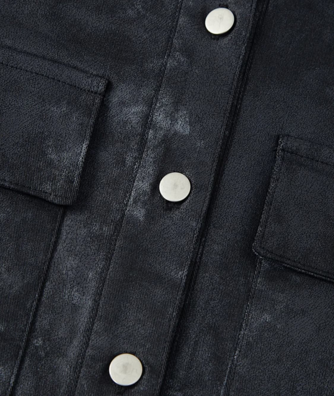 톤슬 더티워싱 셔츠자켓 블랙  상품이미지4