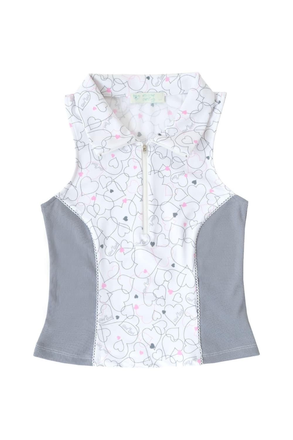 오스하이 집업 슬리브리스 Zip-Up Sleeveless Heart 상품이미지1