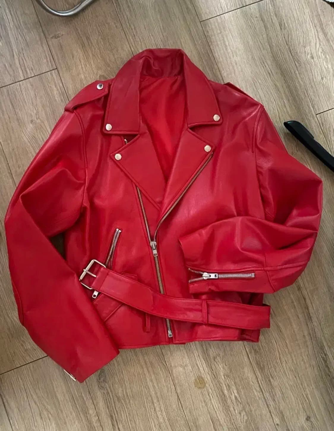 레드 양가죽 바이커 오버핏 남여공용 상품이미지3