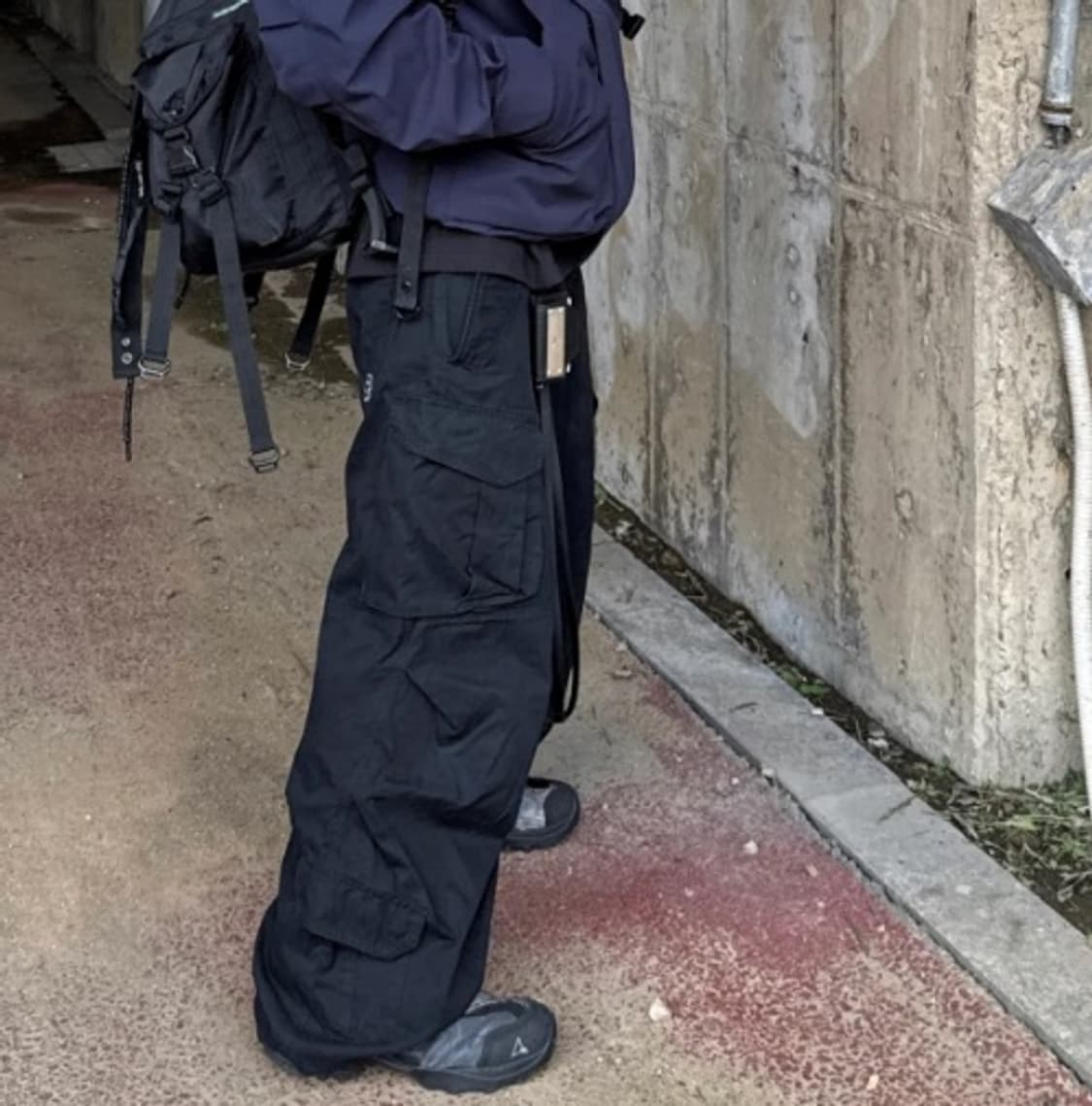 플레이버리즘 빈티지 워시드 카고팬츠 블랙 상품이미지2