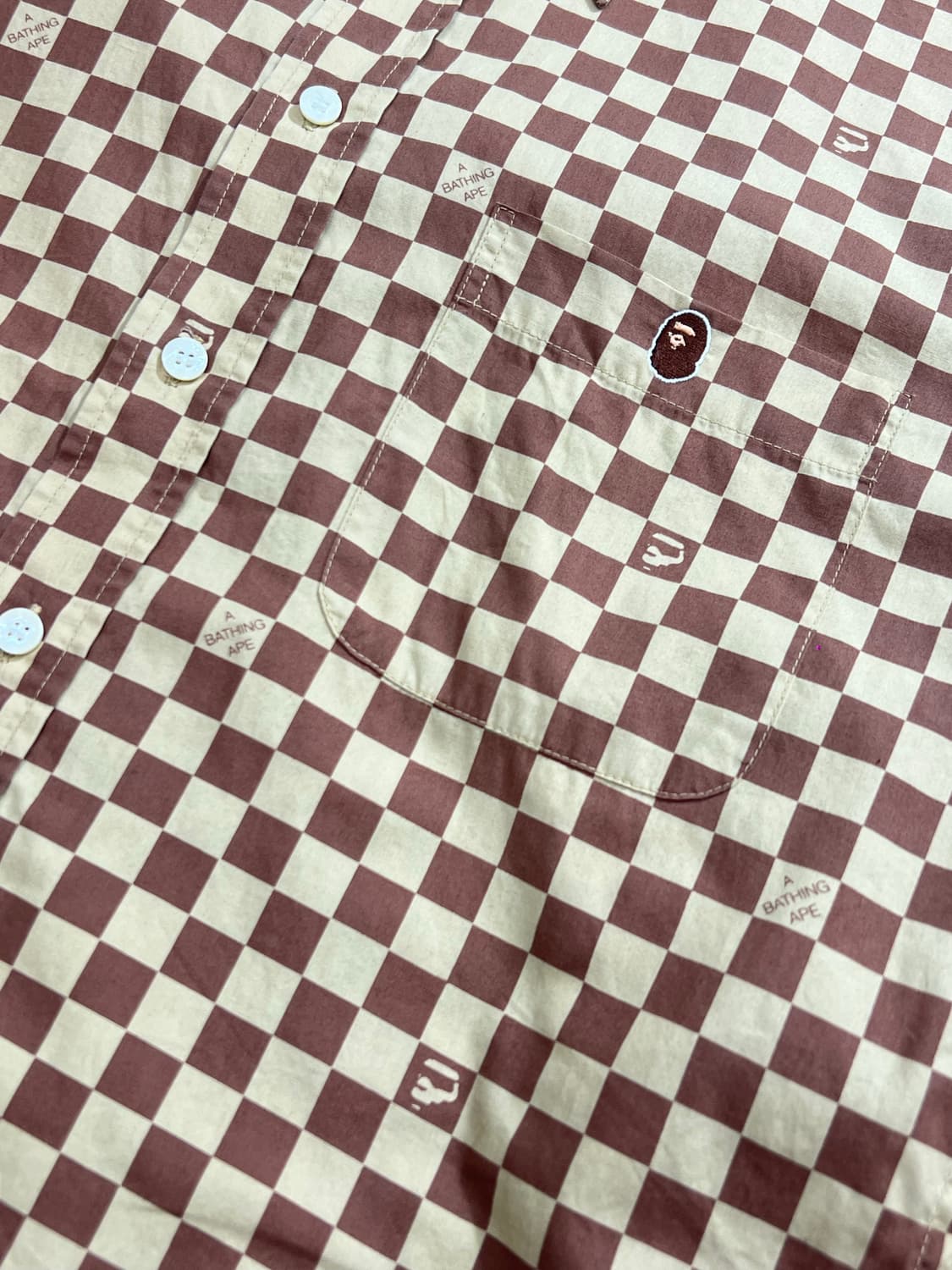 Old Bape Checkerboard Shirt 상품이미지3