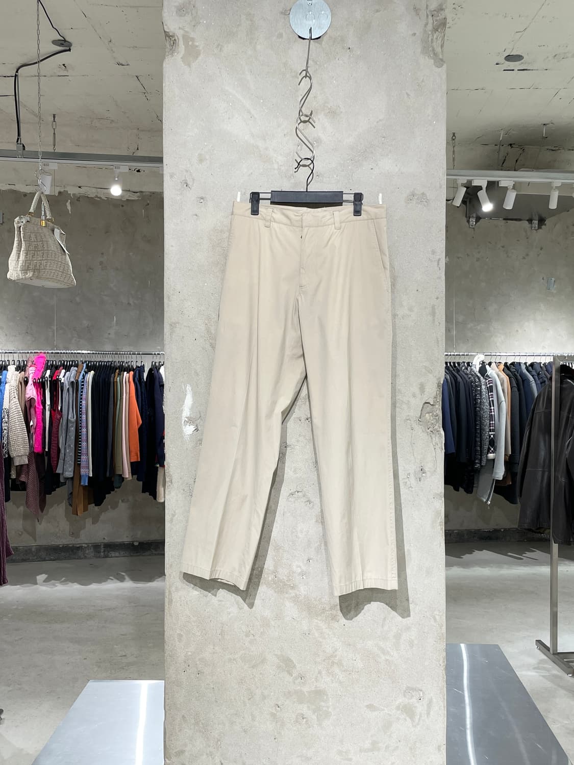 프라다 라이트 베이지 코튼 팬츠 상품이미지1