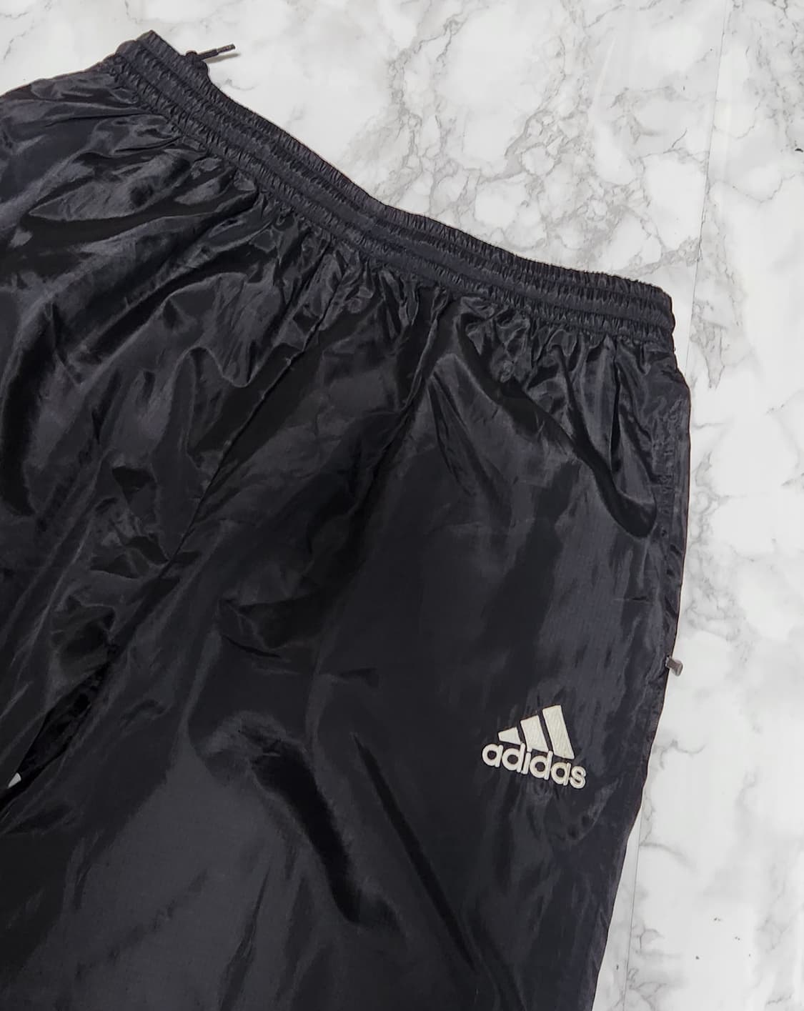 아디다스 삼선 벌룬 블랙 트랙팬츠 바람막이 조거 바지 상품이미지5