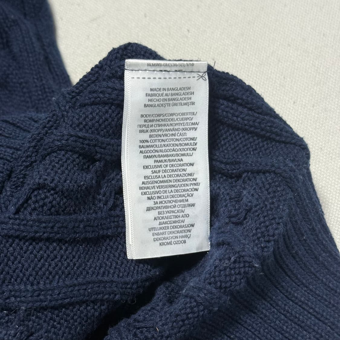 L 폴로랄프로렌 네이비 케이블 니트 집업 상품이미지5