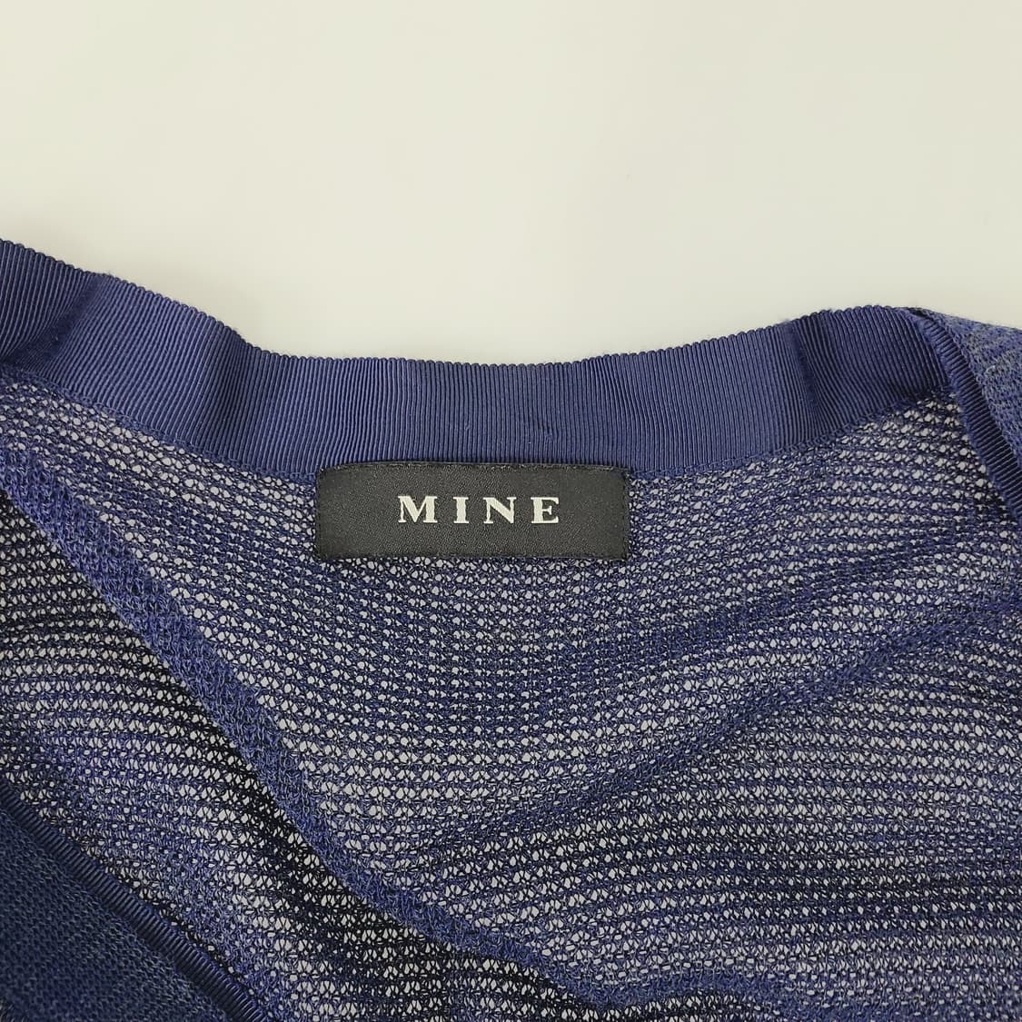  [정품] 한섬 마인(MINE) 시스루 메쉬 리본 가디건 90(F) 상품이미지6