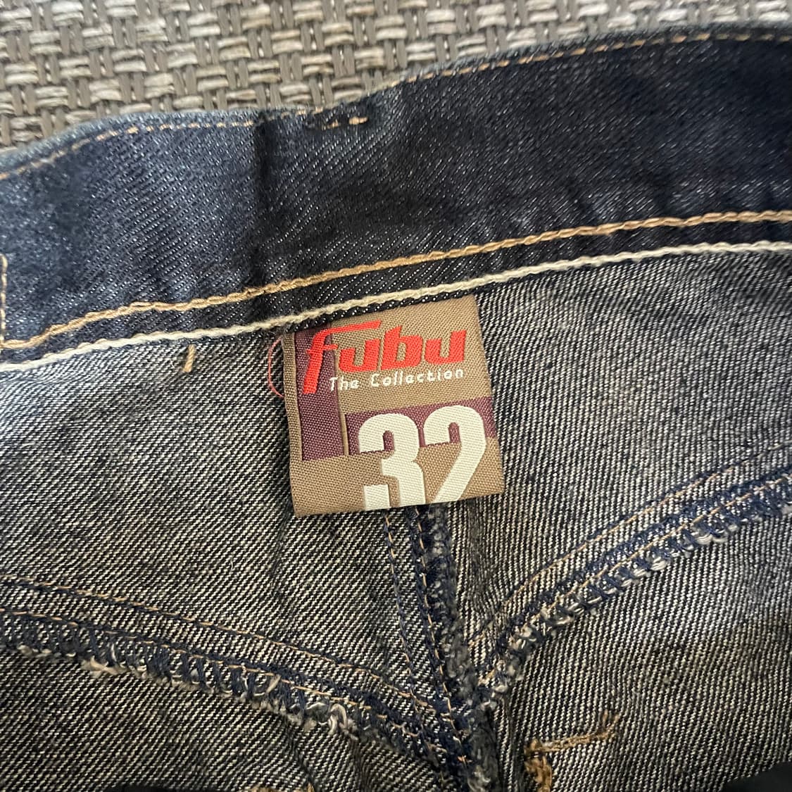 [새상품] (32) 후부 진청 스티치 데님 팬츠 상품이미지3